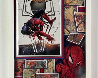 Spider-Man #1 (2018) Clayton Crain Variant 3D Collage – Classic 1970s Panels