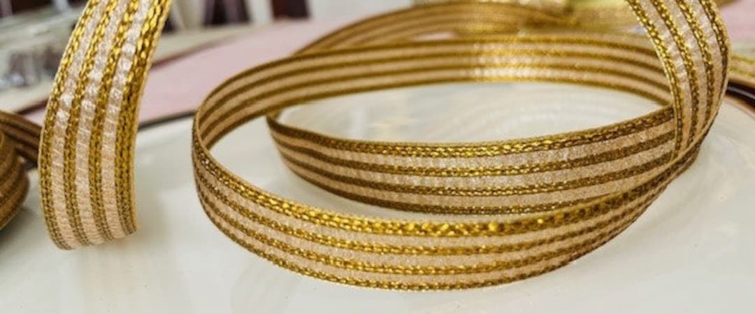 Gold Rib Trim Gold Ribbon Trim! Use for Gift Wrapping, Floral Arrangements, Golden ...