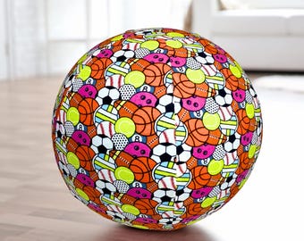 Sports Ball Fabric Balloon Ball – Washable, Reusable Indoor or Outdoor Play Ball – Large or Small