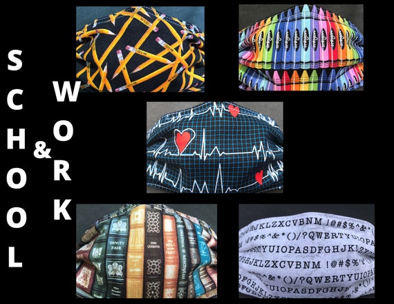 Triple Layer Washable Fabric Face Mask with Nose Wire for | Etsy