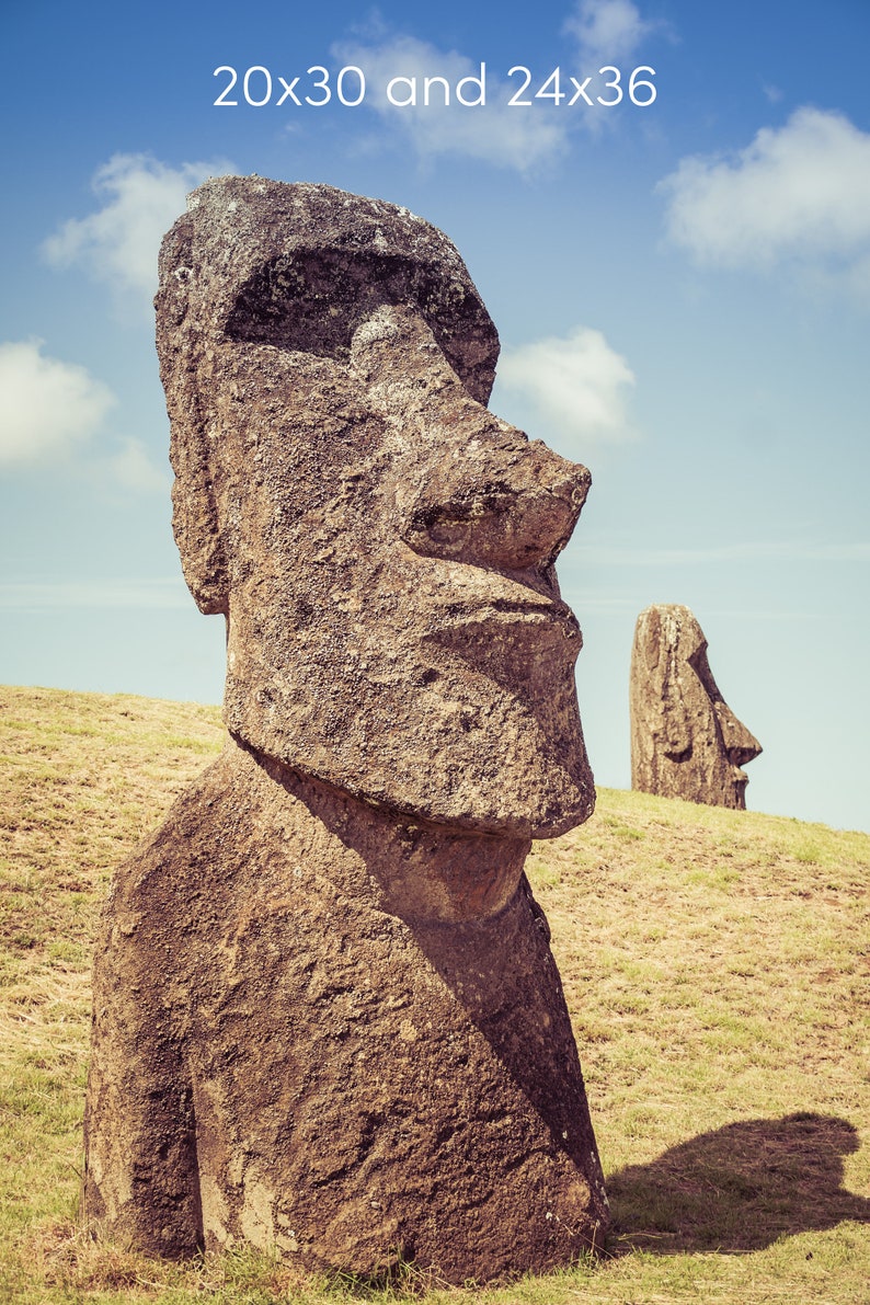 Photo Print of Moai Statues on Easter Island, Landscape Photography Prints, Available on Canvas and Metal image 7