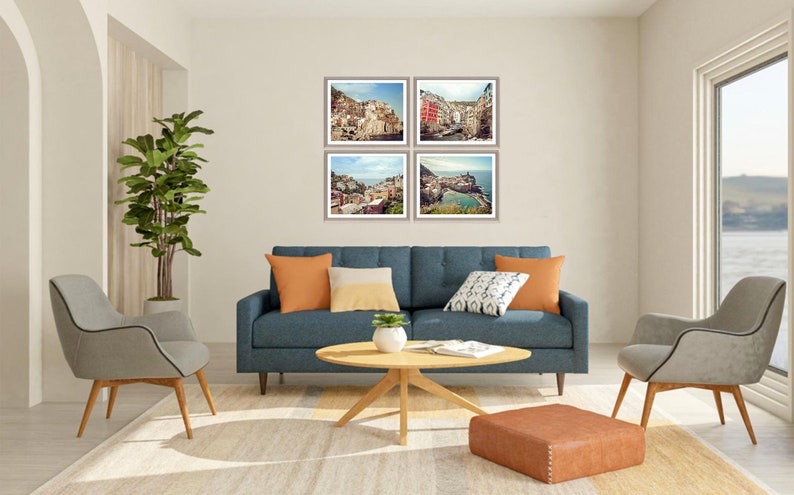 Manarola Cinque Terre Photography Corniglia Set of 4 Prints Riomaggiore Gallery Wall Set Vernazza