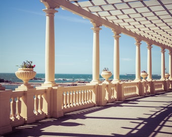 Porto Portugal Photo Print, Beach Boardwalk Prints, Available on Canvas and Metal