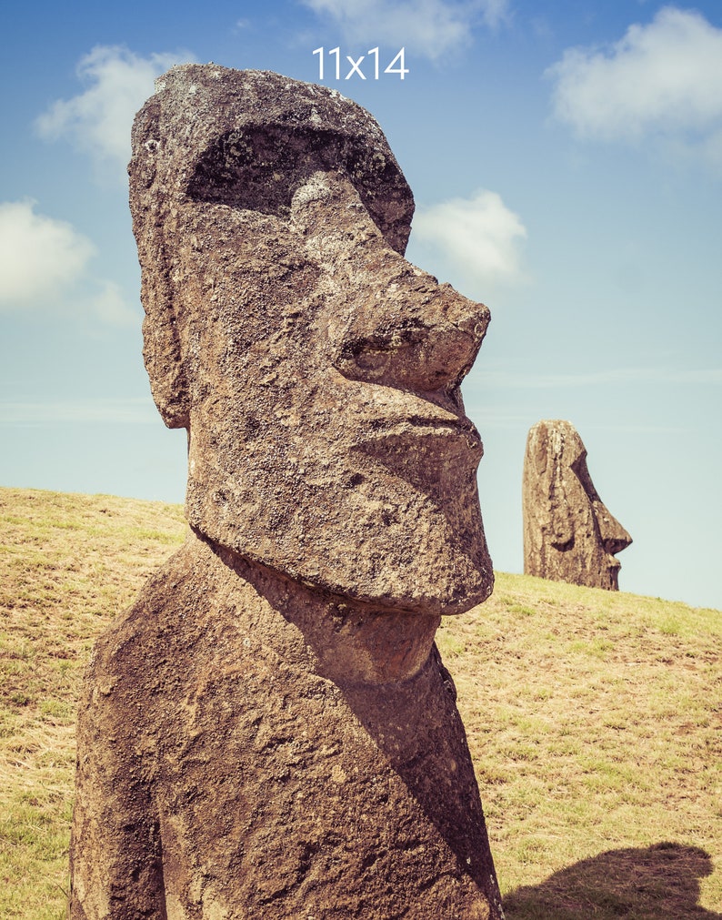 Photo Print of Moai Statues on Easter Island, Landscape Photography Prints, Available on Canvas and Metal image 5