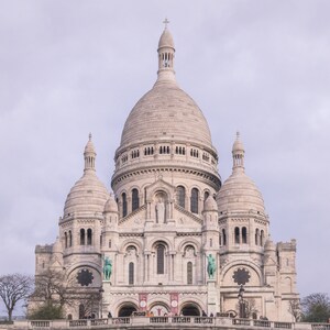 Sacre Coeur Photo Print, Montmartre Print, Paris Photography Print, Available on Canvas and Metal image 1