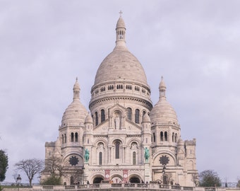 Sacre Coeur Photo Print, Montmartre Print, Paris Photography Print, Available on Canvas and Metal