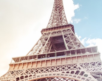 Eiffel Tower Photo Print, Paris Photography Print, Available on Canvas and Metal