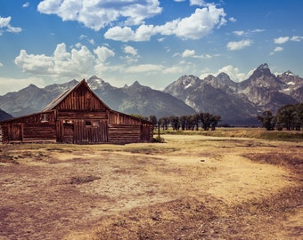 Grand Teton National Park Photo Print, Old Barn Pictures, Available on Canvas and Metal