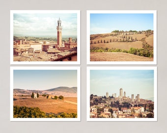 Notecards Set of 4, Tuscany Photography Prints, Italy Note Cards, Blank Stationery Set