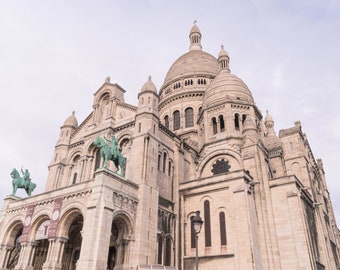 Sacre Coeur Basilica Photo Print, Montmartre Paris, Paris Photography Print, Available on Canvas and Metal