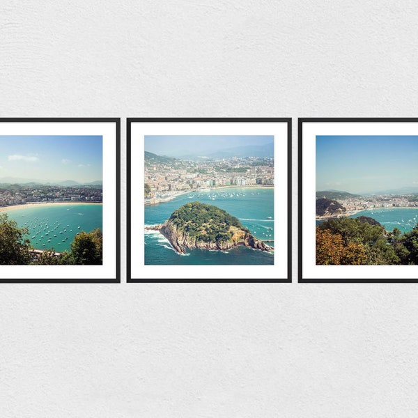 San Sebastian Photo Prints, Set of 3 Prints, Gallery Wall Sets