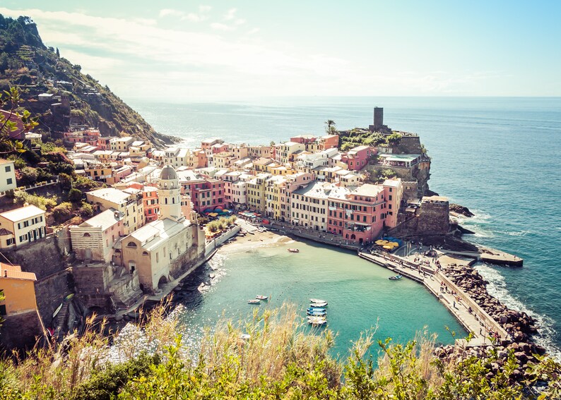 Manarola Cinque Terre Photography Corniglia Set of 4 Prints Riomaggiore Gallery Wall Set Vernazza
