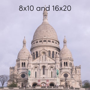 Sacre Coeur Photo Print, Montmartre Print, Paris Photography Print, Available on Canvas and Metal image 4