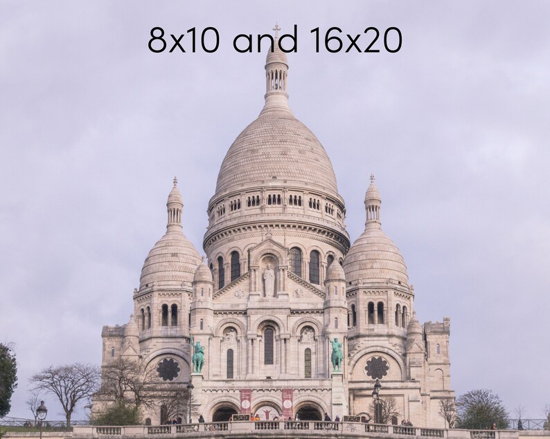 Sacre Coeur Photo Print, Montmartre Print, Paris Photography Print, Available on Canvas and Metal image 4