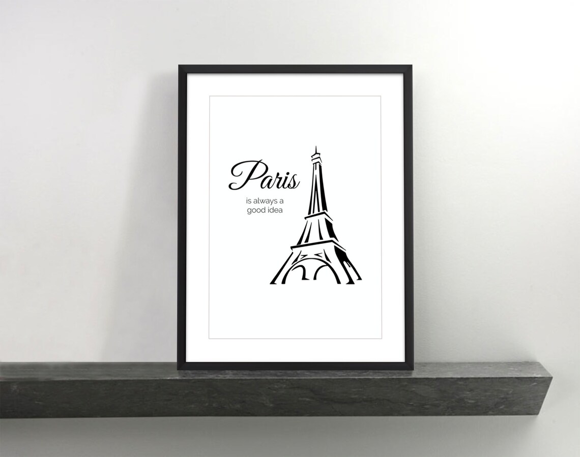 Paris Downloadable Prints Paris Printable Wall Art Paris is | Etsy