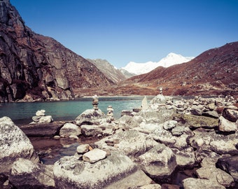 Nepal Photography, Gokyo Lakes Nepal, Mountain Photography Prints, Available on Canvas and Metal