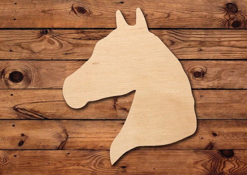 Horse Head Wood Blank Wooden Cutout Door Hanger Etsy
