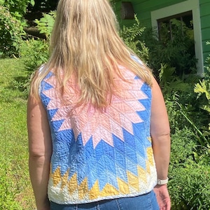 XL Upcycled Vintage Quilt Vest