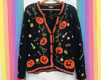 halloween cardigan sweater