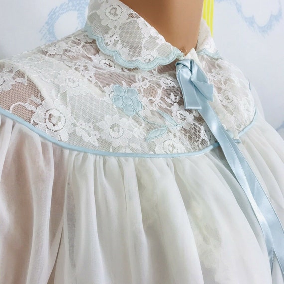 vintage 50s white bridal lingerie set robe nightgo