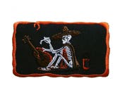 Smoking Skull Patches Ghost Patches Applique Embroidered Iron on Patch