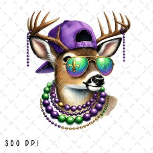 Herten Mardi Gras png, Mardi Gras-sublimatie, herten png, Mardi Gras-jacht png, Fleur De Lis png, hertenjacht, bok png, digitale download