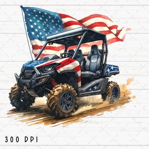 UTV Png, UTV Sublimation Png, Amerikaanse vlag, aquarel ontwerp, patriottische UTV png, 4 juli png, 4 juli png Digitale download