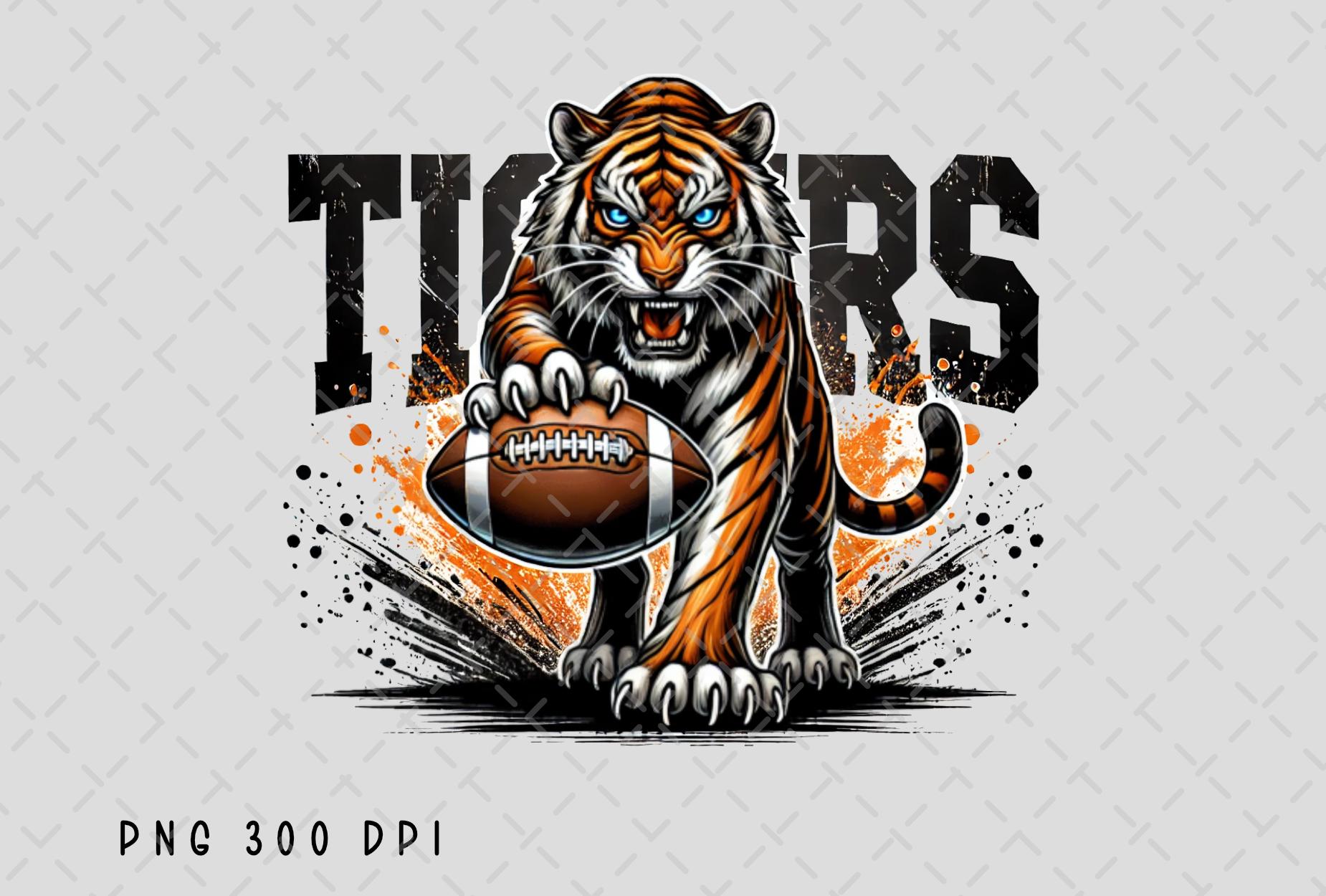 Tigers Football PNG, Tigers Sublimation, Tigers Logo png, Tigers School Spirit Digital Design, Football T-shirt PNG, Digital Download
