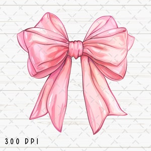 Fiocco rosa Coquette png, Fiocco png, Fiocco rosa in sublimazione, Fiocco a nastro in acquerello png, Coquette png, Girly png, Download digitale