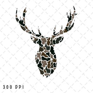 Camo Deer PNG, Sublimación de ciervos, Caza de ciervos PNG, Sublimación de caza de ciervos, Camo Head Deer png, Buck png, png patriótico, Descarga digital