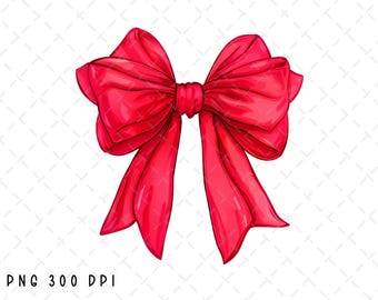 Coquette Red Bow png, Bow png, Red Bow Sublimation, Ribbon Bow png, Coquette png, Girly png, Christmas Coquette Bow png, Digital Download