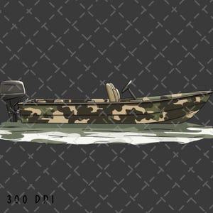 Camo Boat PNG, Boot Sublimation Png, Entenjagd Png, Entenjäger Png, Bootfahren Png, Angeln Png, 4. Juli Png Digital Download