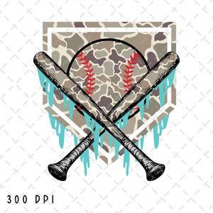 Camo Baseballschläger und Diamant PNG, Baseball PNG, Baseball Sublimation, Teamgeist png, Spieltag, gekreuzte Fledermäuse, digitaler Download
