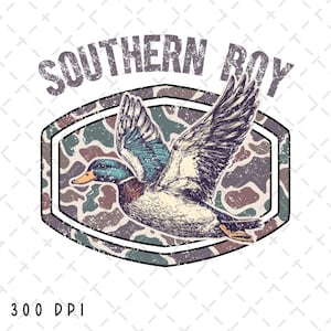 Southern Boy PNG, Camo Flying Mallard Duck PNG, Duck Hunting Sublimation, Duck Hunter png, Mallard png, Hunting png, Digital Download