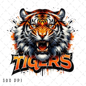 Tigers PNG, Fire Tiger Head Sublimation, Tiger Head Logo png, Transparent PNG Digital Design, T-shirt Sublimation Digital File Download