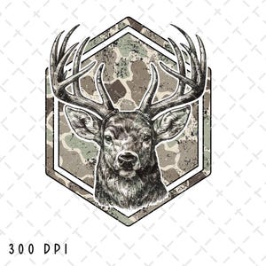 Cerf camo PNG, sublimation de cerf, chasse au cerf PNG, cerf de Virginie png, cerf camouflage png, Buck png, camo chasse png, téléchargement numérique
