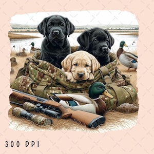 Sublimation de chien de chasse, sublimation de chasse au canard, chiot png, chasseur de canard png, chien de chasse png, labrador noir png
