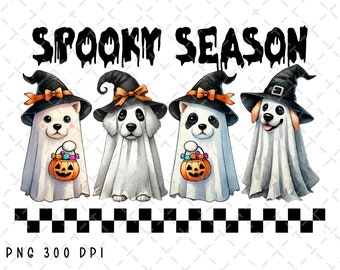 Ghost Dog PNG, Halloween Sublimation, Spooky Season png, Dog png, Dog Ghost Halloween png, Fall, Autumn, Witch Dog png, Digital Download