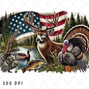 Caza de ciervos PNG, Sublimación de ciervos, Bajo PNG, Turquía png, Caza patriótica, Buck png, Caza de patos png, Bandera americana de EE.UU. Cabeza de ciervo png,