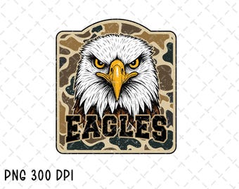 Eagles png, Camo Eagles png, Eagles Sublimation, Eagles School Spirit Design, Eagles Mascot Logo png, Game Day png, Digital Download