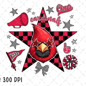 Cardinals png, Cardinals Sublimation, Cardinals School Spirit Design, Cardinals Mascot Logo png, Cheer Football Game Day png, Digital File