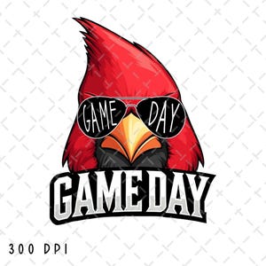 Dia do jogo Cardinal Football PNG, Sublimação Cardinal, Design digital Cardinal School Spirit, Mascote Cardinal Football PNG, Download digital