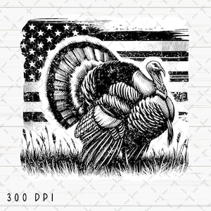 Türkei USA Flagge PNG, Türkei Jagd Sublimation, Türkei Jäger png, Patriotisches png, Retro 4. Juli png, Türkei png, Digitaler Download