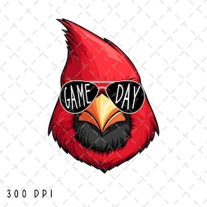 Spieltag Kardinal Fußball PNG, Kardinal Sublimation, Kardinal Schulgeist Digitales Design, Kardinal Maskottchen Fußball PNG, Digitaler Download
