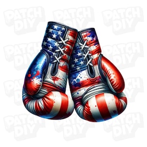 Guantes de boxeo Png, Sublimación de guantes de boxeo, Boxer Png, Bandera americana, png patriótico, 4 de julio png, 4 de julio png, Descarga digital