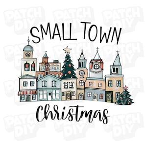 Small Town Christmas  png, Merry Christmas png, Christmas Sublimation, Retro Christmas png, Digital Download