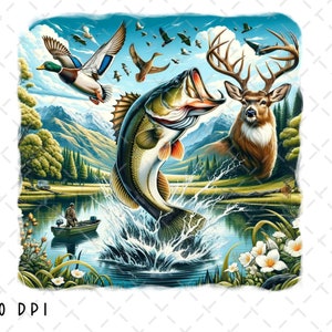 Hunting PNG, Bass Fishing PNG, Bass Fish Sublimation, Hunting Fishing png, Fisherman, Deer Hunting png, Duck Hunting png, Outdoors png
