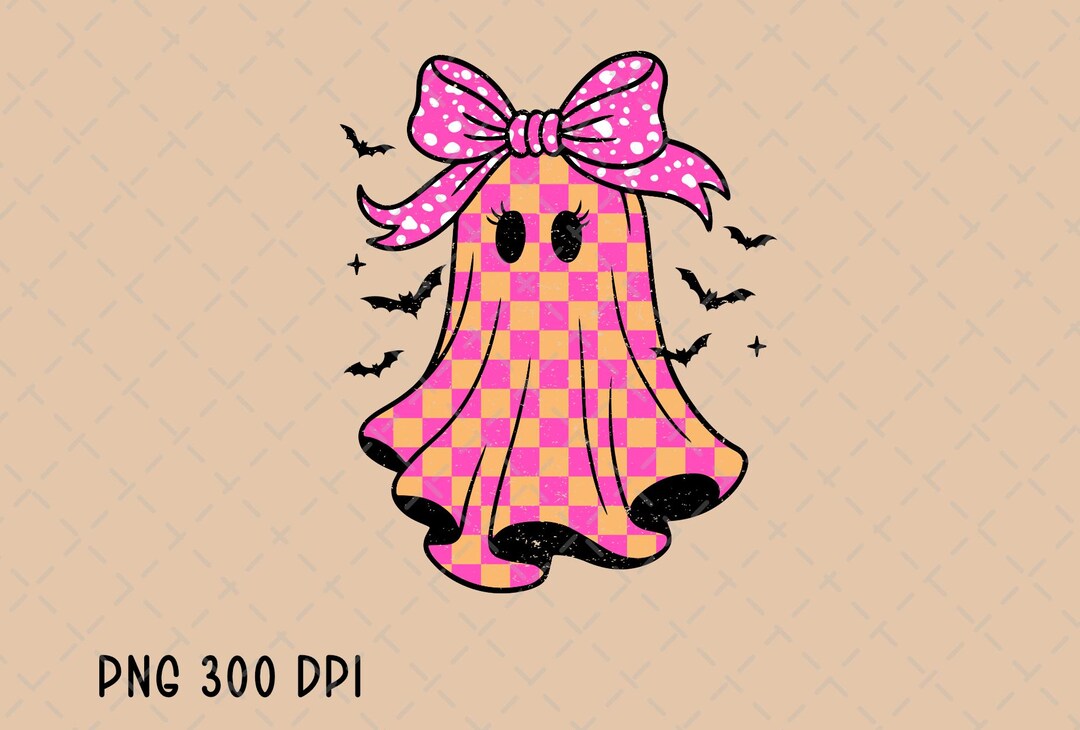 Checked Ghost Checkered Ghost Halloween PNG, Halloween Sublimation, Ghost Png ...