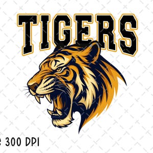 Tigers Football PNG, Tigers Sublimation, Tigers Logo png, Tigers School Spirit Digital Design, Football T-shirt PNG, Digital Download