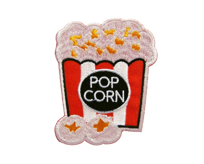 Popcorn Patch Food Patches Applique Embroidered Iron on Patch Etsy